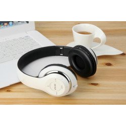 Premium Sound HD Over the Ear Wireless Bluetooth Stereo Headphone HK399 (White)